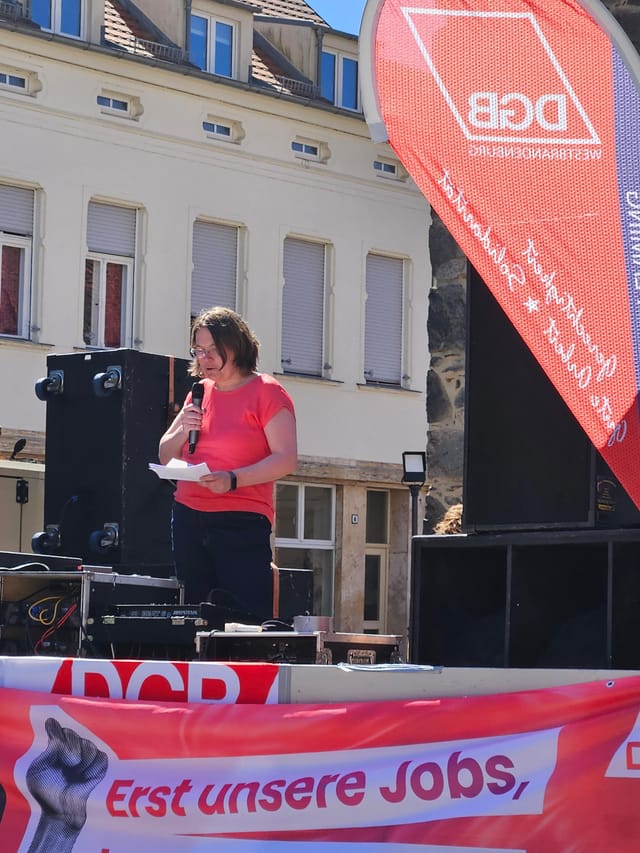 Tag der Arbeit in Luckenwalde: Bundestagsabgeordnete Lübcke fordert Übergewinnsteuer